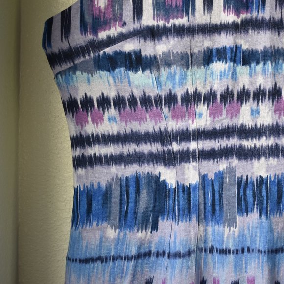 Tahari Purple Black and Blue Work Dress - Picture 2 of 5